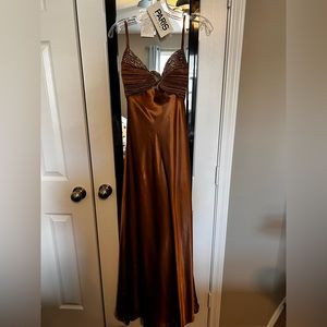 Open back formal gown